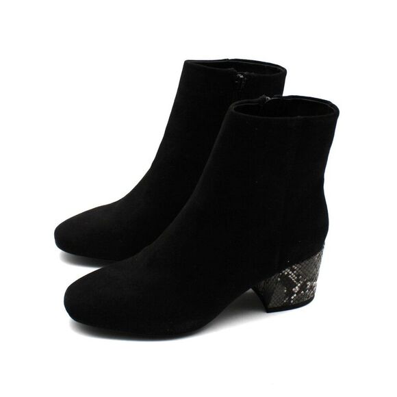 Sugar Womens Microsuede Snake Print Ankle Boots - Picture 4 of 7